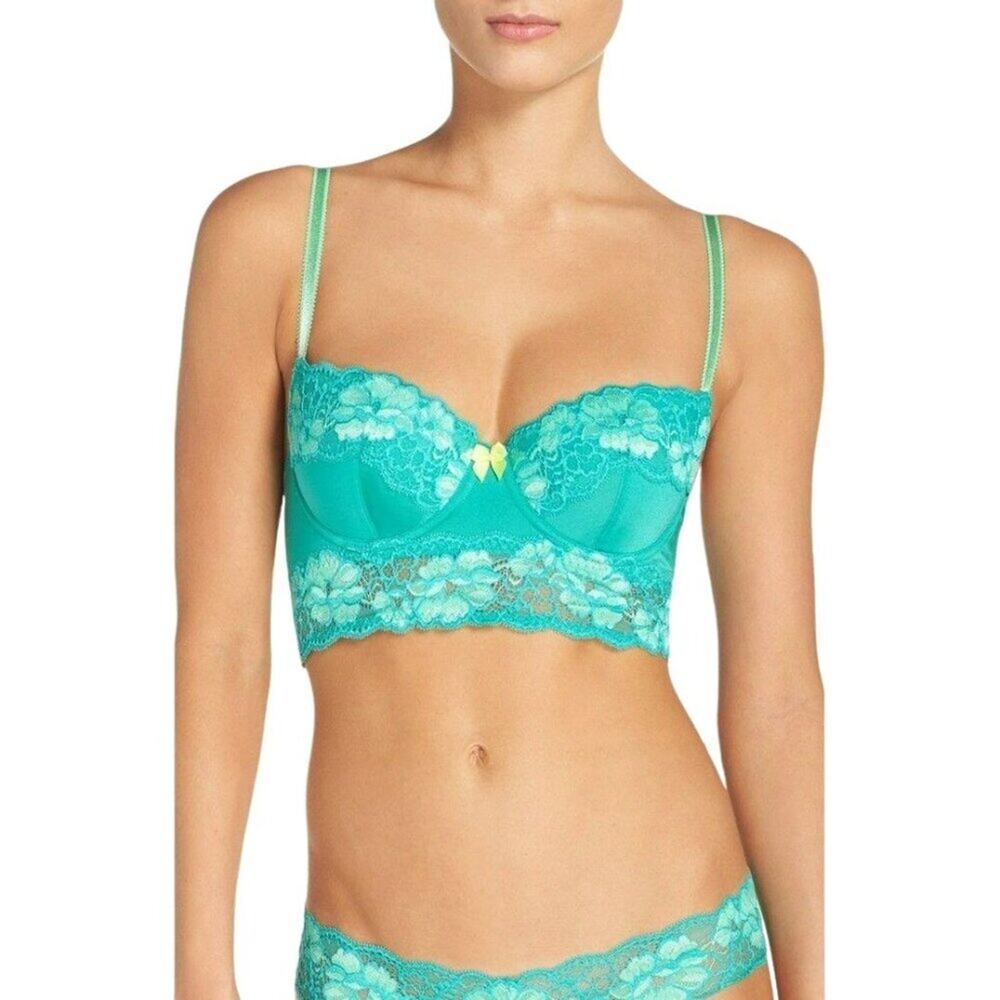 Adore Me Green Neon Lace Candi Underwire Contour Bra 30D